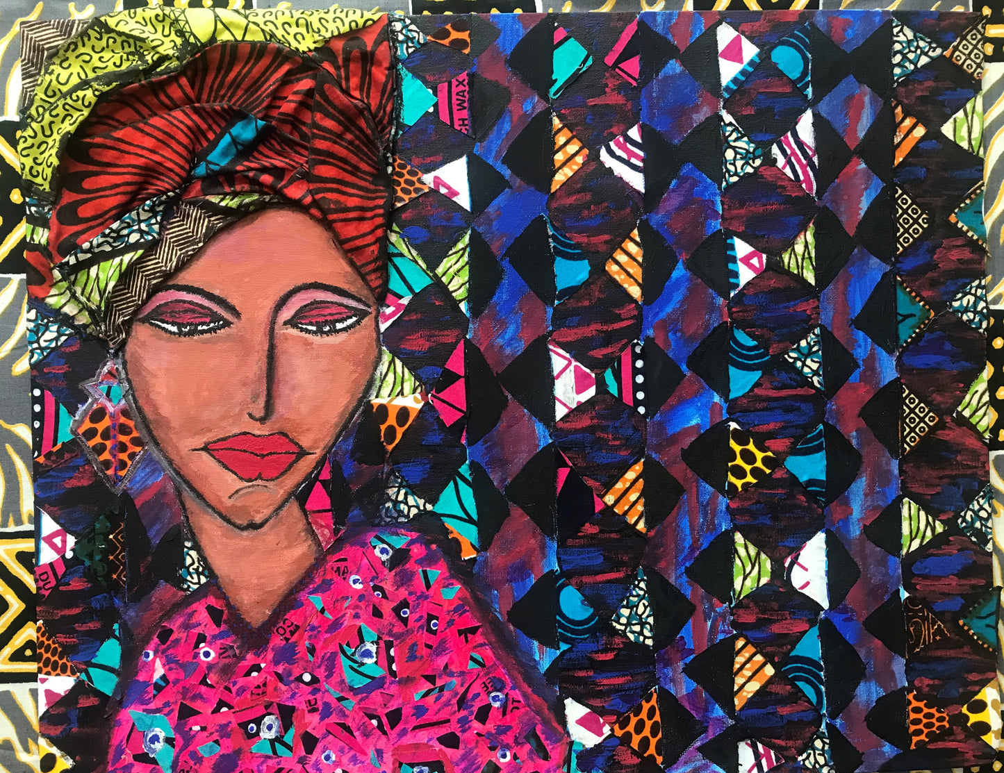 ANKARA SHAKARA Recycled Ankara Fabric Art