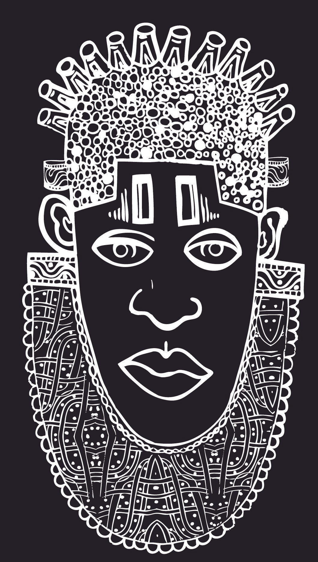 IDIA Ancient African Inspired A2 Giclée Art Print in Black